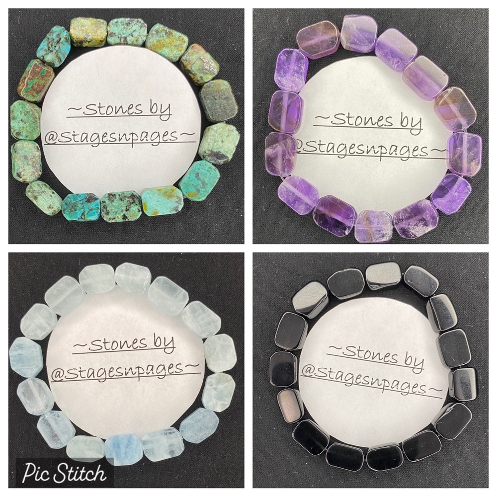 Flat Stone Bracelets